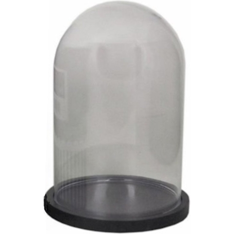 Floran stolp op plateau - zwart - glas - D15xH25 cm - decoratie - woonaccessoires -