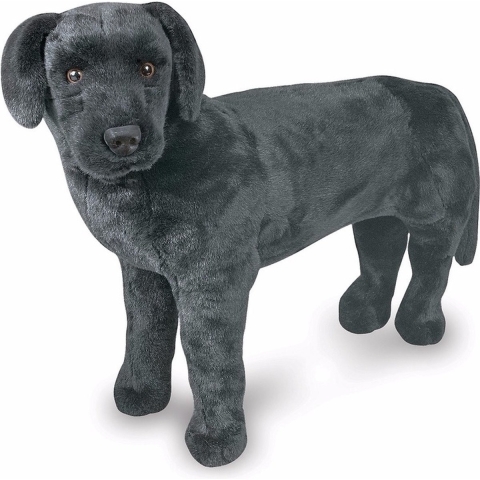 Knuffel Labrador hond - zwart - 79 cm - pluche - hondenknuffel - knuffeldier -