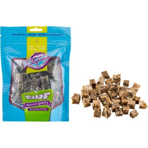 Braaaf Vissnack Zalmhuid Cubes 70 gr