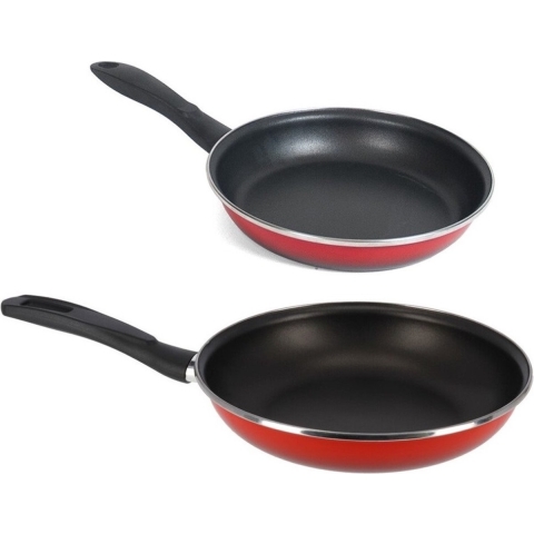 2x Formaten koekenpannen set Merida 24 en 28 cm diameter -