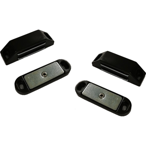 12x stuks magneetsnapper / magneetsnappers met metalen sluitplaat bruin 6 x 1,6 x 1,6 cm -