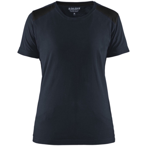 Blåkläder Dames T-Shirt 34791042 | Donker marineblauw/Zwart | Maat 3XL - 7330509696521