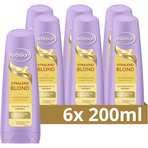 6x Andrelon Conditioner Stralend Blond 200 ml