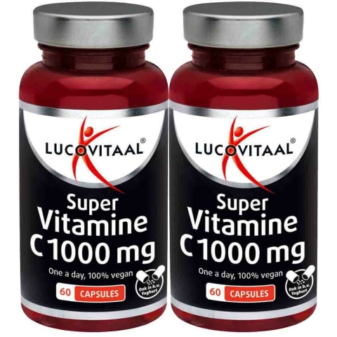 Gratis Verzending: 2x Lucovitaal Super Vitamine C 1000mg Vegan 60 Capsules