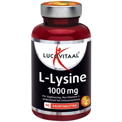 2+2 gratisGratis Verzending: Lucovitaal L-Lysine 1000 mg 90 kauwtabletten