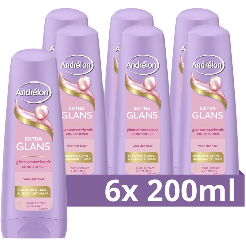 6x Andrelon Conditioner Extra Glans 200 ml