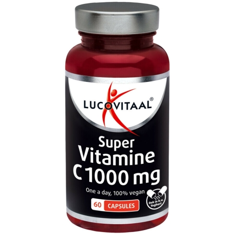 Gratis Verzending: 3x Lucovitaal Super Vitamine C 1000mg Vegan 60 Capsules