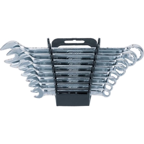KS Tools 517.0048 5170048 Ringsleutel met ratelset Sleutelbreedte (metrisch) 8 - 19 mm