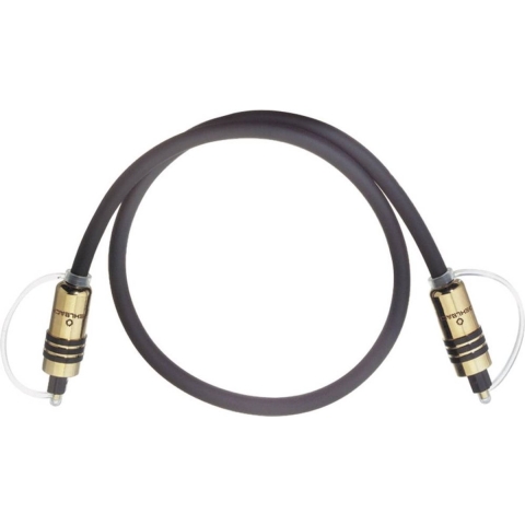 Oehlbach 6081 Toslink Digitale audio Aansluitkabel [1x Toslink-stekker (ODT) - 1x Toslink-stekker (ODT)] 1.00 m Grijs Vergulde steekcontacten