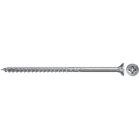 Fischer 670407 Power-Fast II Spaanplaatschroef 5 mm 100 mm Kruiskop Pozidriv Staal Galvanisch verzinkt 100 stuk(s)