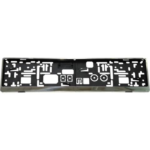 HP Autozubehör Edelstahl RVS, Kunststof Kentekenhouder RVS, Zwart (l x b x h) 13.5 x 53 x 1.5 cm