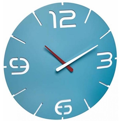 TFA Dostmann 60.3047.14 Wandklok Kwarts 35 cm x 3.5 cm Zeeblauw