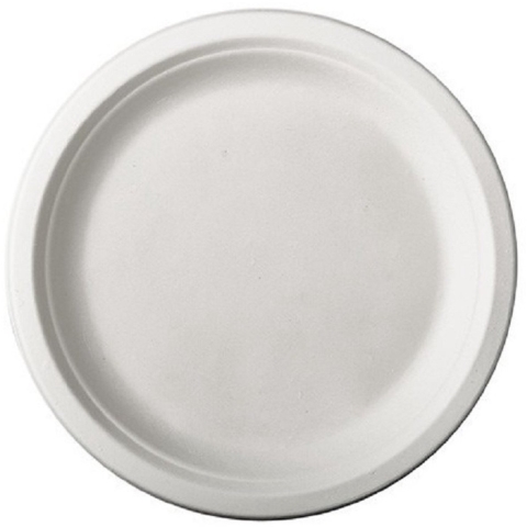72x Witte suikerriet dinerbordjes 26 cm biologisch afbreekbaar -