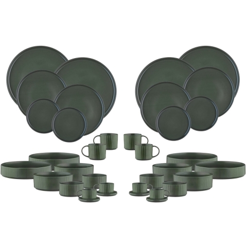 SCANDI Compleet Servies - 36 stuks - Olijf