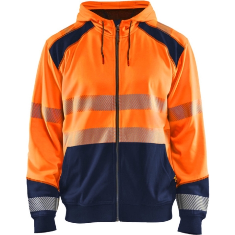 Blåkläder Hooded Sweatshirt High-Vis 35462528 | High-Vis Oranje/Marineblauw | Maat XL - 7330509623299