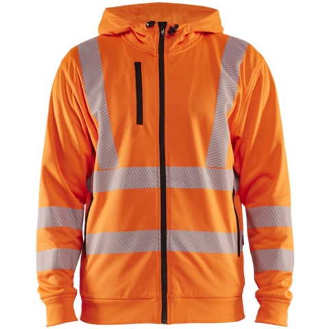 Blåkläder High-Vis Hoodie met rits 35652538 | High-Vis Oranje | Maat L - 7330509831786