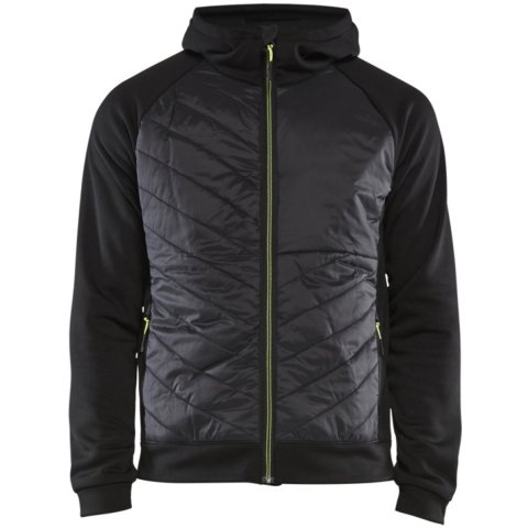 Blåkläder Hybride sweater 34632526 | Zwart/High-Vis Geel | Maat M - 7330509713310