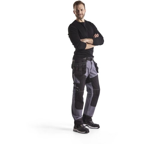 Blåkläder Werkbroek X1500 15001370 | Grijs/Zwart | Maat D92 - 7330509256404