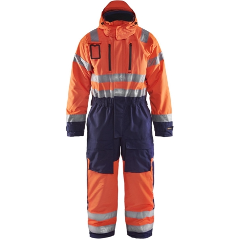 Blåkläder Winteroverall High-Vis 67631977 | High-Vis Oranje/Marineblauw | Maat 62 - 7330509253991