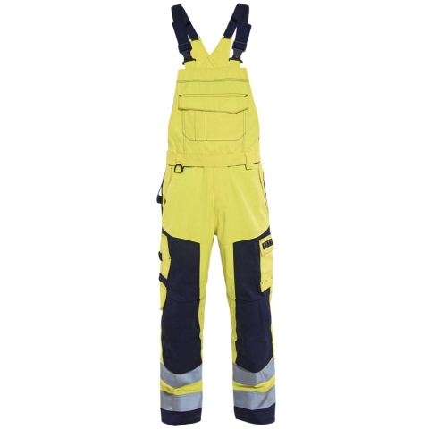 Blåkläder Multinorm bretelbroek 26081514 | High-Vis Geel/Marineblauw | Maat 56 - 7330509501559