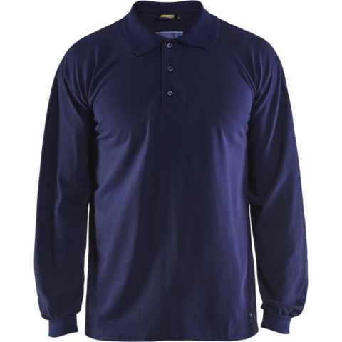 Blåkläder Vlamvertragende polo piqué lange mouw 33741726 | Marineblauw | Maat 3XL - 7330509399798
