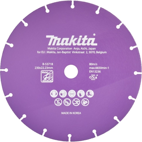 Makita Accessoires Doorslijpschijf 230x22,23x1,3mm - B-53718 B-53718