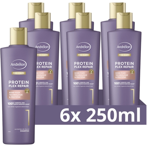 6x Andrelon Pro-Care Shampoo Protein Plex Repair 250 ml