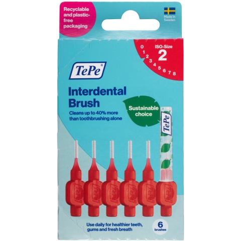 3x TePe Interdentale Ragers Original 0,5 mm Rood 6 stuks