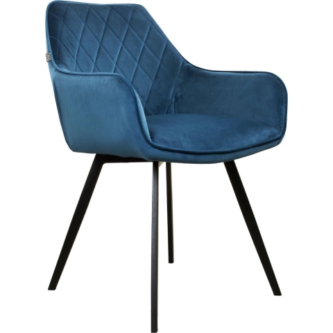 Kick Eetkamerstoel Karl Velvet - Donkerblauw