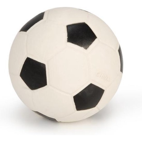 Beeztees Voetbal - Hondenspeelgoed - Zwart/Wit - 10,5x10,5x10,5 cm