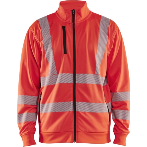 Blåkläder High-Vis Sweatshirt met rits 35632538 | High-Vis Rood | Maat M - 7330509832356