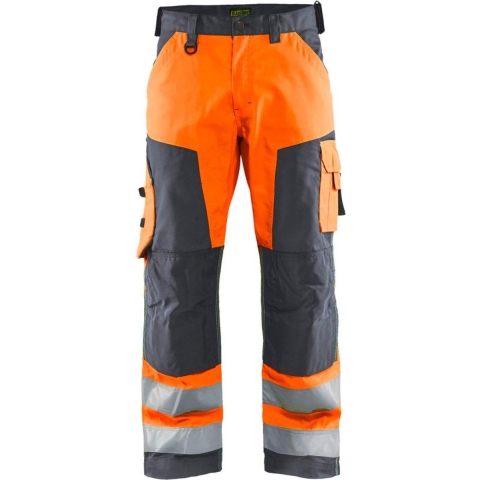 Blåkläder Werkbroek High-Vis zonder spijkerzakken 15661811 | High Vis Oranje/Medium Grijs | Maat 50 - 7330509746868