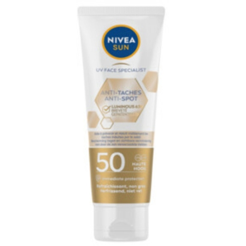 3x Nivea Sun Luminous Zonnecrème Gezicht SPF 50 40 ml