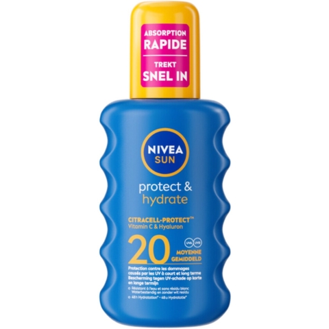 2x Nivea Sun Protect&Hydrate Zonnespray SPF 20 200 ml
