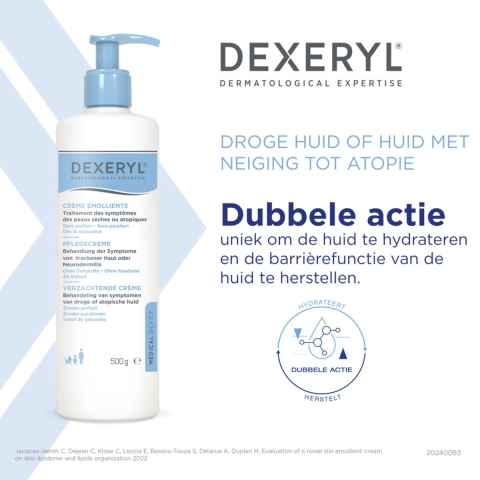 3x Dexeryl Verzachtende Crème 500 gr