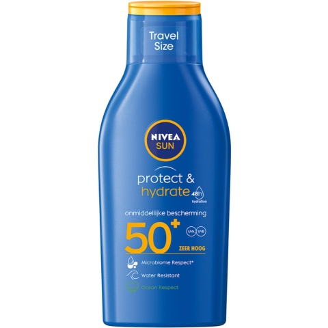 6x Nivea Sun Protect&Hydrate Zonnemelk Travelsize SPF 50+ 100 ml