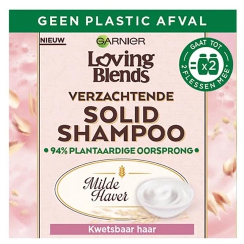 6x Garnier Loving Blends Milde Haver Shampoo Bar 60 gr