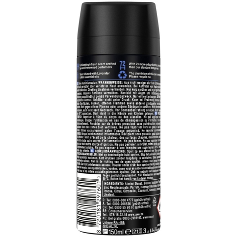 3x Axe Deodorant Bodyspray Blue Lavender 150 ml