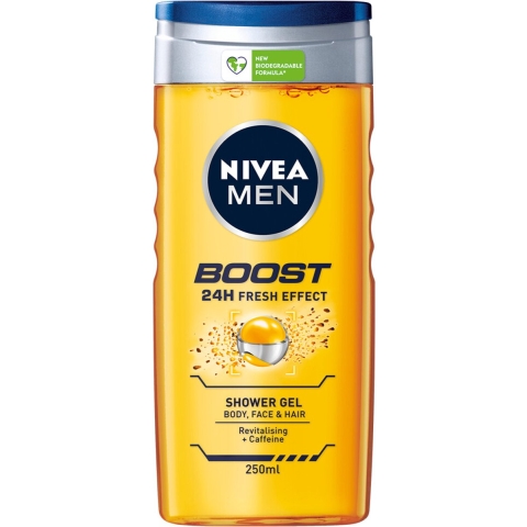 3x Nivea Men Boost Douchegel 250 ml
