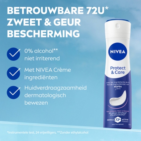 3x Nivea Deodorant Spray Protect&Care 150 ml