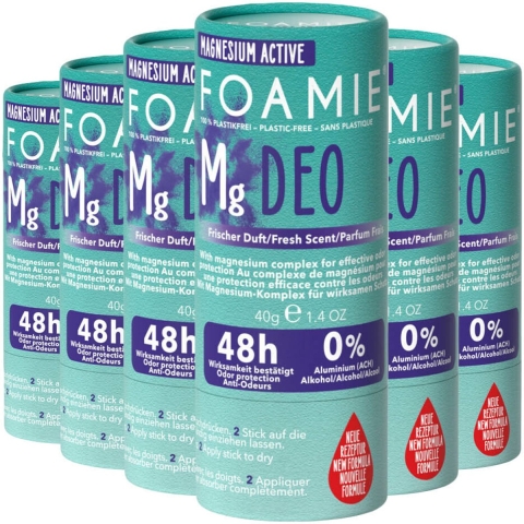 6x Foamie Deodorant Stick Rain In The Woods 40 gr