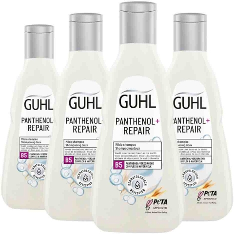 4x Guhl Panthenol+ Repair Shampoo 250 ml