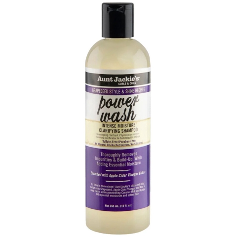 3x Aunt Jackie's Power Wash Intense Moisture Clarifying Shampoo 355 ml