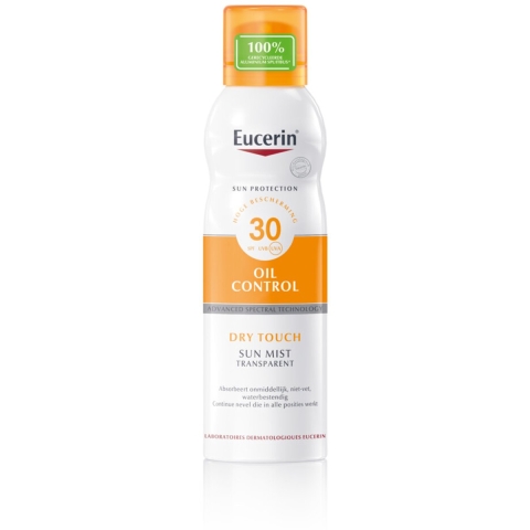 2x Eucerin Sun Oil Control Mist Transparent Dry Touch SPF 30 200 ml