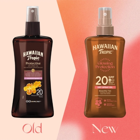3x Hawaiian Tropic Zonneolie Protective Dry Spray SPF 20 200 ml