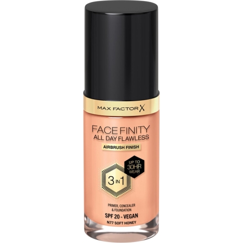 2x Max Factor Facefinity All Day Flawless Foundation N77 Soft Honey 34 ml