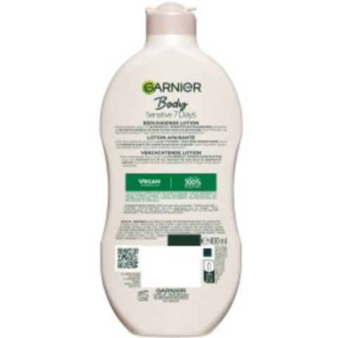 3x Garnier Body Sensitive 7 Days Verzachtende Bodylotion 400 ml