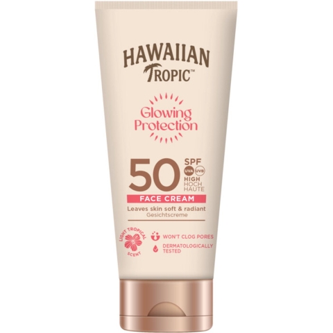 Hawaiian Tropic Zonnebrand Glowing Protection Face Cream SPF 50 50 ml