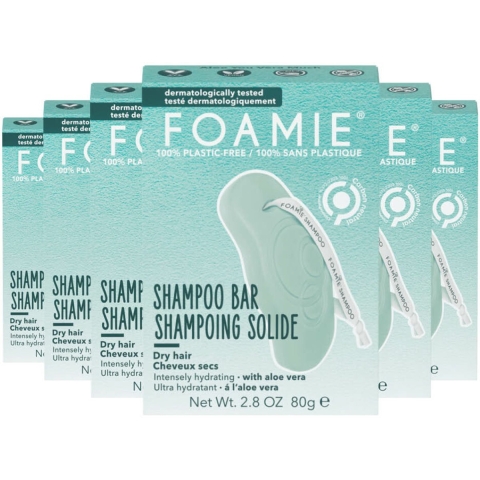 6x Foamie Shampoo Bar Aloe You Vera Much (Droog Haar)
