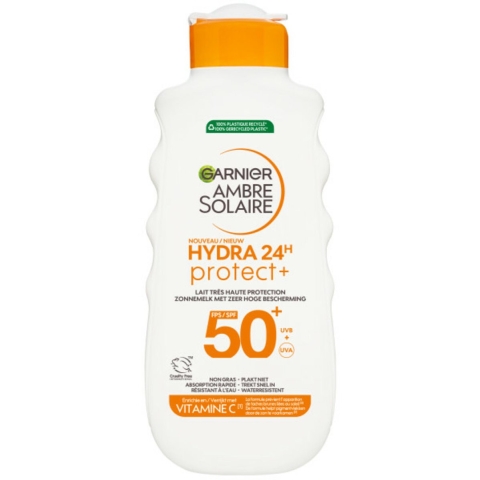 3x Garnier Ambre Solaire Hydra 24 Protect Zonnebrandmelk SPF 50+ 175 ml